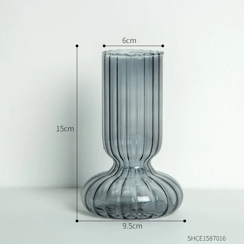 INS Creative Colorful Special-shaped Glass Vases for Decoration Table Decoration Living Room Nordic Home Decoration Flower Vases