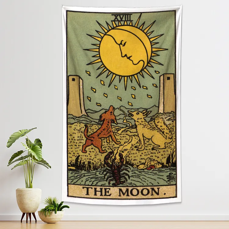 The Moon Tarot Tapestry Wall Hanging