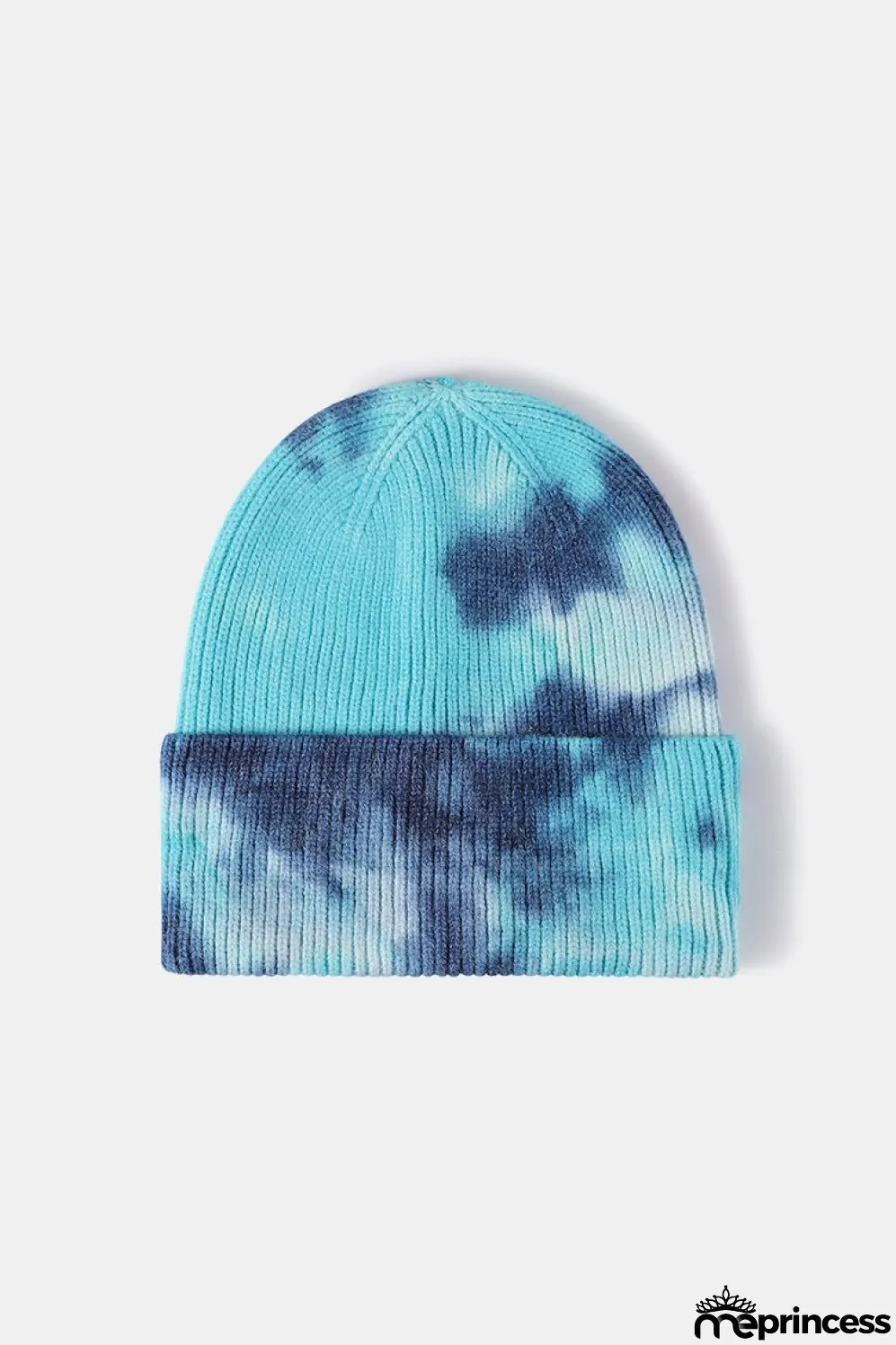 Tie-Dye Cuffed Rib-Knit Beanie Hat