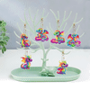 6pcs/set Dragon Diamond Painting Keychain DIY Diamond Mosaic Kit Bag Pendant