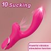 2 w 1 dildo wibrator dla G-punktu i klitorisa, silikonowy wibrator lizania i ssania języka, seksywna zabawka lizania klitorisa z 10 trybami lizania języka i 10 trybami wibracji