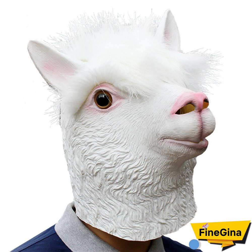 Halloween Alpaca Mask Halloween Animal Party Full Head Mask