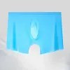 Seamless Ultra-thin Ice Silk Boxer Briefs Men's Transparent Sexy U-convex Boxer Briefs