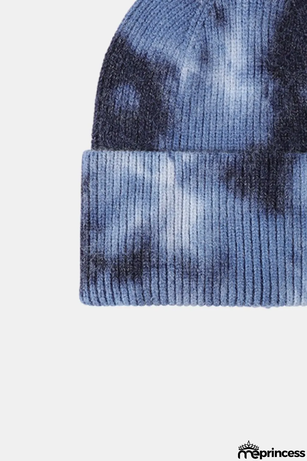 Tie-Dye Cuffed Rib-Knit Beanie Hat