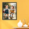 Girl Boy - 11CT Stamped Cross Stitch - 40*50cm - Character