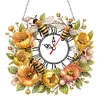 DIY Flowers Bees 5D Hanging Clock Art Craft for Living Room Decoration
