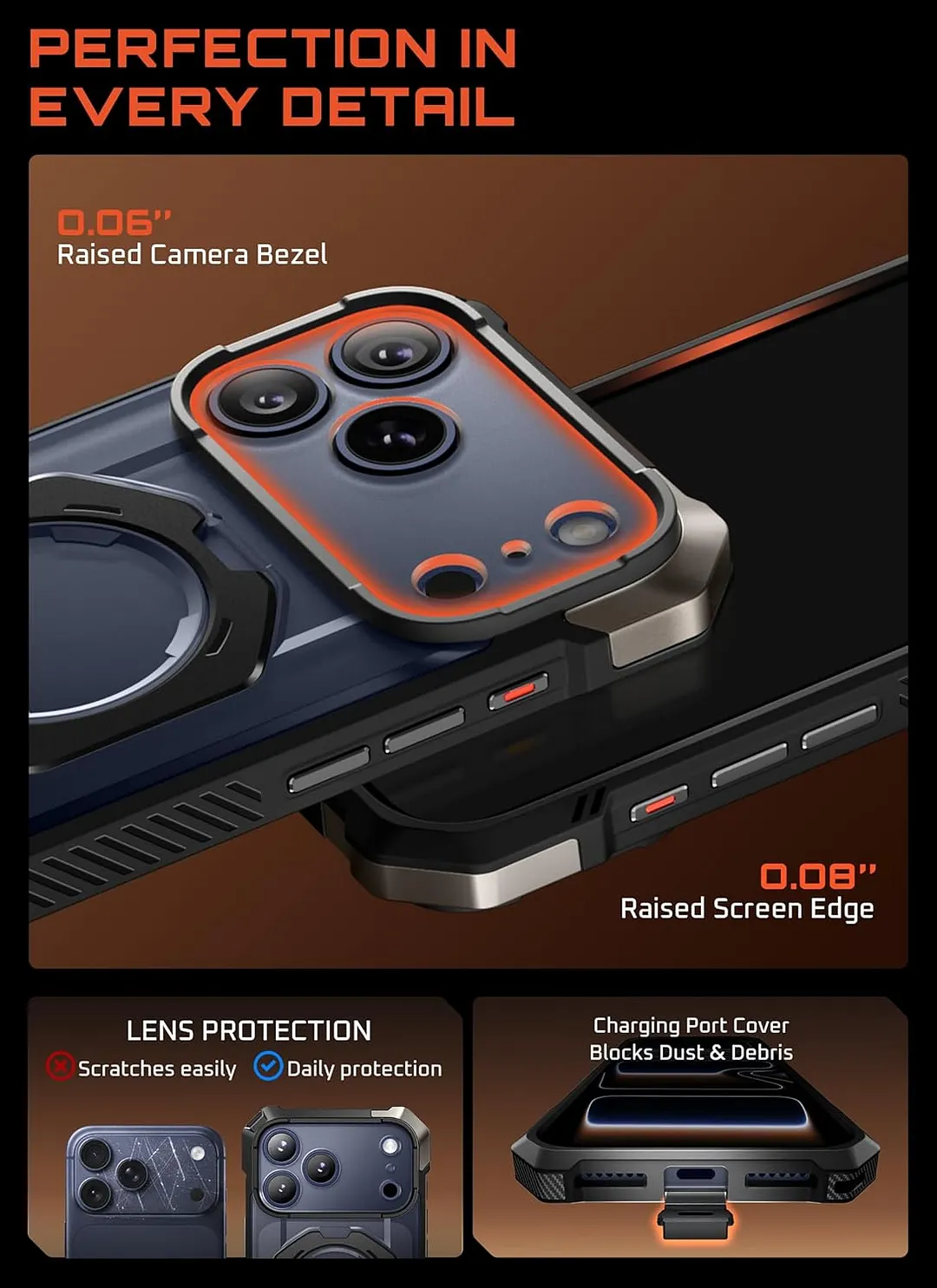 Compatible with iPhone 17 Pro Max Case with Kickstand (Unicorn Beetle Grip), [Camera Control Cover] [MagSafe Compatible] [Military-Grade Drop Protection] Heavy Duty Magnetic Phone Case