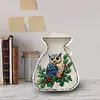 (US Local)Acrylic Wooden Owl Bag Shape Diamond Painting Piggy Bank Storage Box Kit