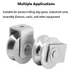 2Pcs V Type Groove Wheel Stainless Steel Gate Roller Wheel for Gym Equipment