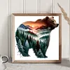 Forest Bear-Full Round Diamond Painting