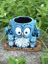 Swing Owl Resin Hanging Planter Cute Creative Vase Gift for Women Mother Teacher