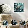 (25x25cm)DIY Turtle Framed Handmade Pearl Painting Art Craft Kit Living Home Decor