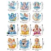 12PCS DIY Diamond Art Refrigerator Sticker Kits for Home Decor (Fairy)