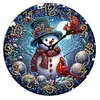 Diamond Painting Christmas Snowman Wall Clock