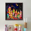 A Town Under Stars-11CT Stamped Cross Stitch 50*50cm/19.69*19.69in