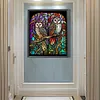 （Big Size)Owl Glass Painting-Paint by Numbers Acrylic Painting 50*60CM