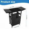 [US Local Warehouse] Rolling AV Carts Cabinet & Stands with Locking Cabinet Keyboard Tray Printer Craft Utility Cart with Wheels Height Adjustable 36-44 in 110lbs for Classroom Office