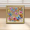 DIY Special Shape Double sided Print Clear Diamond Art Kit Wooden Framed Diamond Painting Kit(21.5x21.5cm)