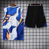 2025/2026 Real Madrid Pre-Match Training Blue White Vest+Shorts Football1:1 Thai Quality