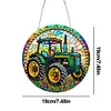 DIY Crystal Diamond Painting Double Sided Effect  Tractor Pendant Home Garden Hanging Kit