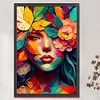Woman Covering Face With Flowers - 11CT Stamped Cross Stitch 40*60cm/15.75*23.62in