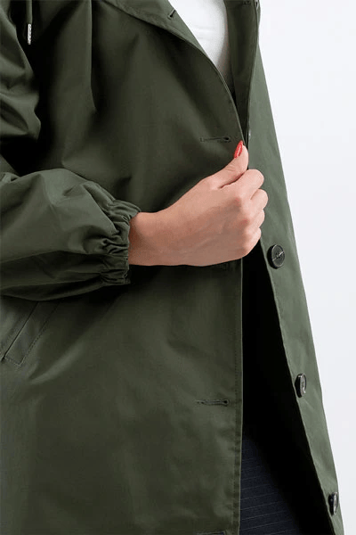 WATER RESISTANT OVERSIZED HOODED WINDBREAKER RAIN JACKET