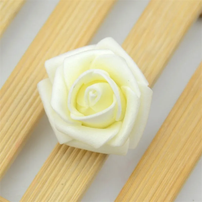 60pcs/lot 4cm Mini Artificial Pe Foam Rose Flower Heads  Handmade Diy Wedding Home Decoration Party Fake Flower Ball Craft