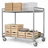 [US Local Warehouse] Heavy Duty Rolling Utility Cart with Wheels Handle 660lbs Capacity Rolling Cart