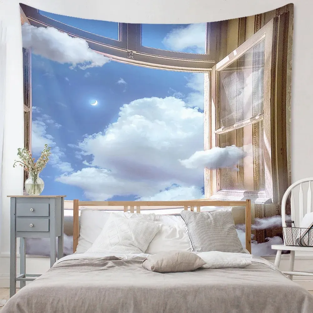 Nigikala scenery wall background cloth Nordic theme home decoration hanging cloth living room bedroom dormitory tapestry 230x150cm