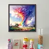 Rainbow Tornado - 11CT Stamped Cross Stitch - 40*40cm - Natural