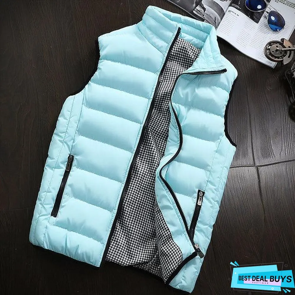 Men New Vest Mens Plus Size Warm Sleeveless Jacket Men Winter Waistcoat Men's Vest Casual Coats