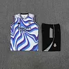 2025/2026 Real Madrid Pre-Match Training Blue White Vest+Shorts Football1:1 Thai Quality