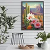 Desert Cactus Flower-Full Round Diamond Painting