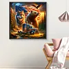 American Flag Wolf-Full Round Diamond Painting 40*40CM
