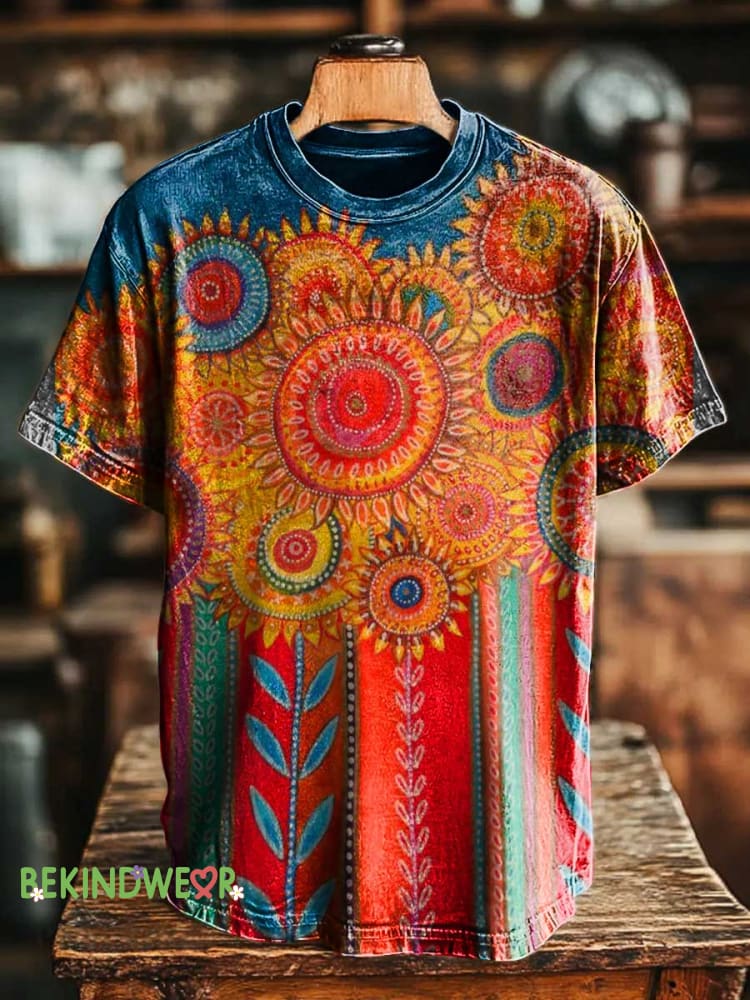 Retro Sunflower T-shirt Multicolor / S