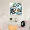 (Counted/Stamped)Cat Sleeping Under The Quilt-11CT Cross Stitch 40*40cm/15.75*15.75in