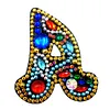 26 Letters 1pc Diamond Painting DIY Keychain Women Girl Bag Keyring Pendant Gift