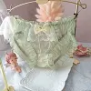 Small fresh mesh ruffled bow underwear