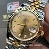 Rolex DateJust 41mm Two Tone Yellow Gold on Jubilee with Gold Dial Diamond Numerals Super clone