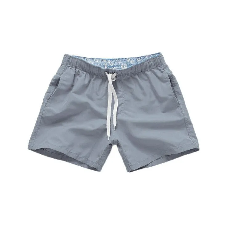 Beach Pants Men's Swimming Shorts Solid Color Three-point Loose Fitness Sports Casual Short Classic Men Clothing Male Swim Wear
