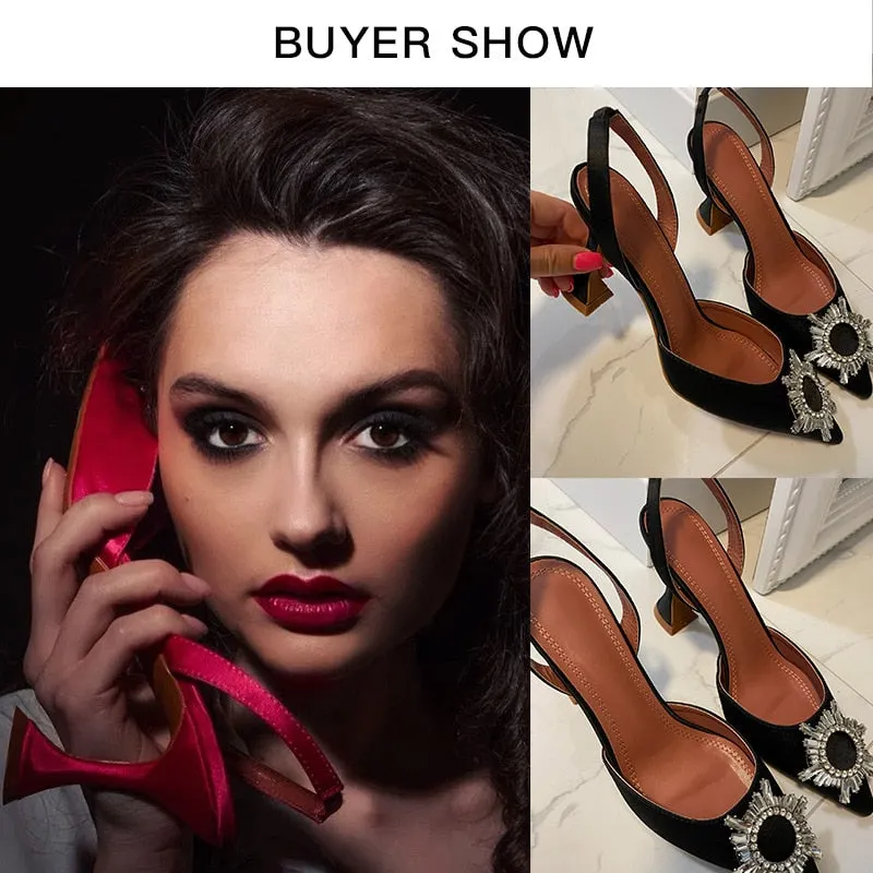 Women Pumps Ladies Fashion High Heels Party Dress Shoes Ladies Pointed Toe Sandals Spring Summer Luxury Brand Footwear Woman
