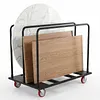 [US Local Warehouse] Folding Table Cart Heavy Duty Panel Dolly with PU Swivel Wheels 1800 LBS Drywall Cart for Party Events Hotel Factory Warehouse