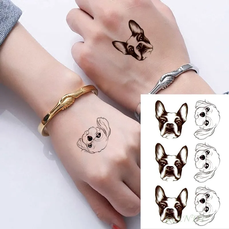 Waterproof Temporary Tattoo Sticker crown cross letter black tatto flash tatoo fake tattoos for men women