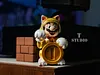 Small & Big Size Lucky Cat Cosplay Mario - Super Mario Resin Statue - T Studio