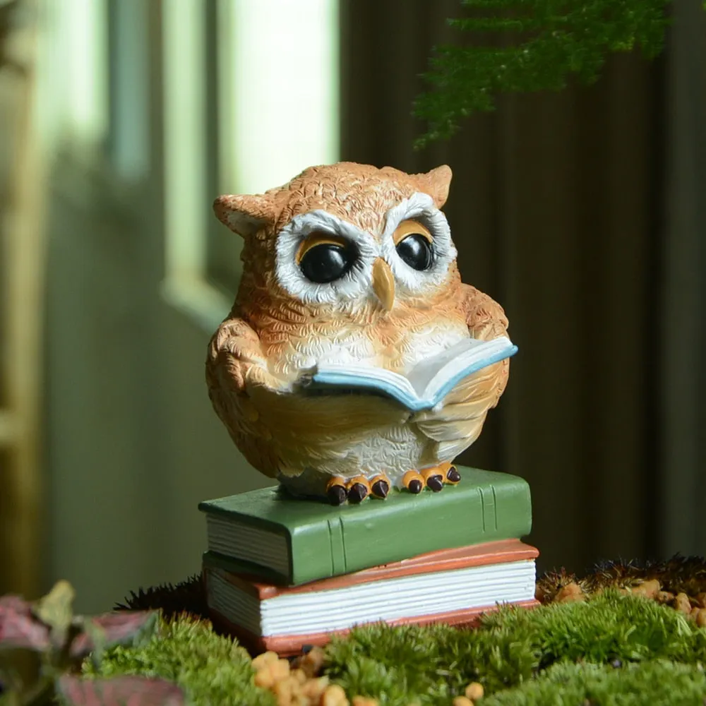 Everyday Collection Owl animal Figurine Modern Crafts home Decoration accessories miniature garden tabletop Shelves ornament