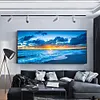 (Big Size) Sunrise at Sea - Full Round Diamond Painting  100x40cm