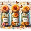 (Multi-Style) Sunflower Vase-11CT Stamped Cross Stitch 45*45cm/17.72*17.72in