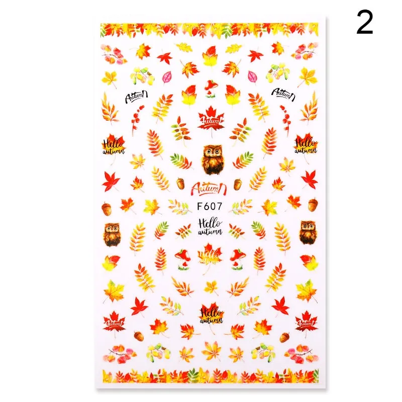 1 Sheet Butterfly Stars Series Nail Sticker Flower Leaves Slider Transfer Nail Decals Decoration Nail Art DIY Accessories-Nail Inspo