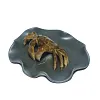 Purple Clay Pot Tea Pet Handmade Creative Crab Tea Pet Decoration Color-changing Crab He Leaf Base Home Decoration