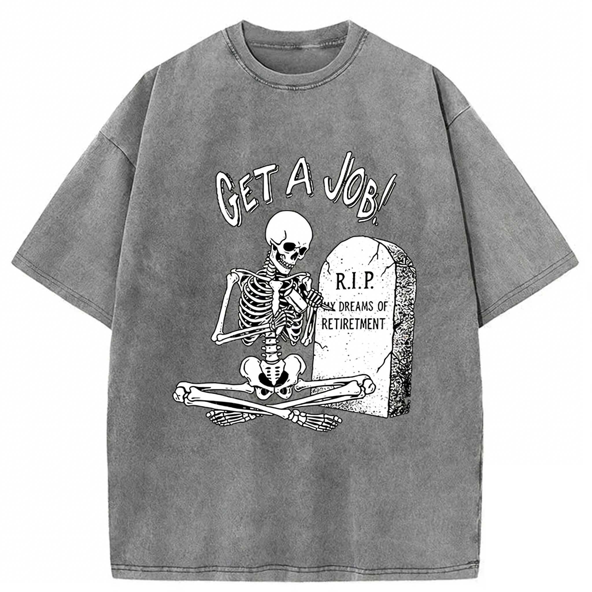 Work After Death Washed T-shirt elevenforest